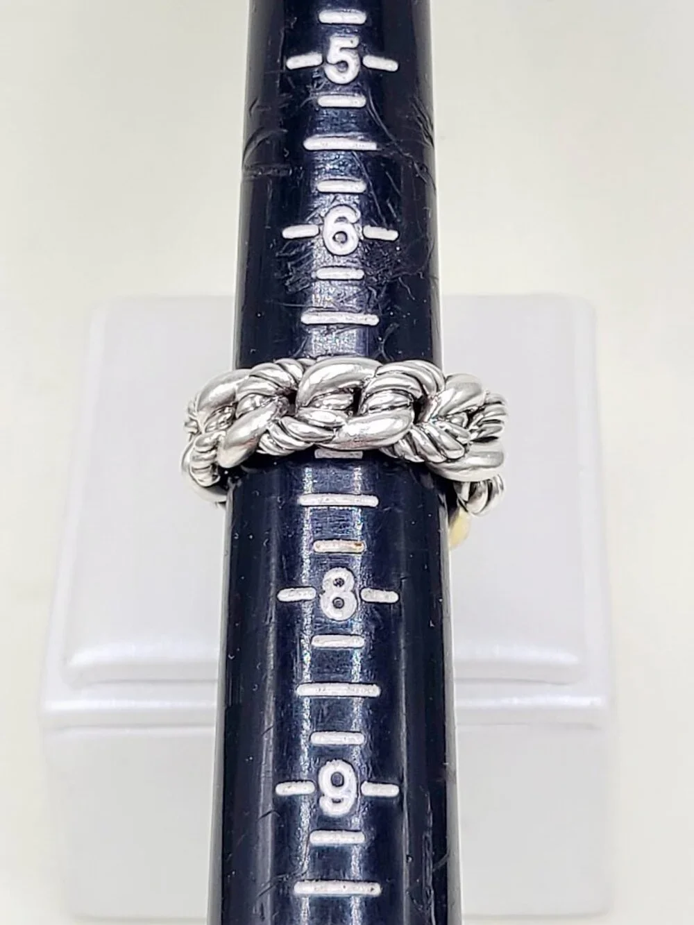 David Yurman Belmont Curb Ring w/ 18K Yellow Gold - 12mm - Size 7 - RARE
